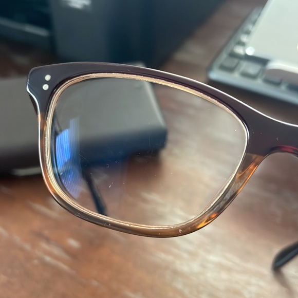 Oliver PeoplesLA Ashton brown eyeglasses with brown OliverPeoples LA case - Picture 16 of 17